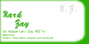 mark zay business card